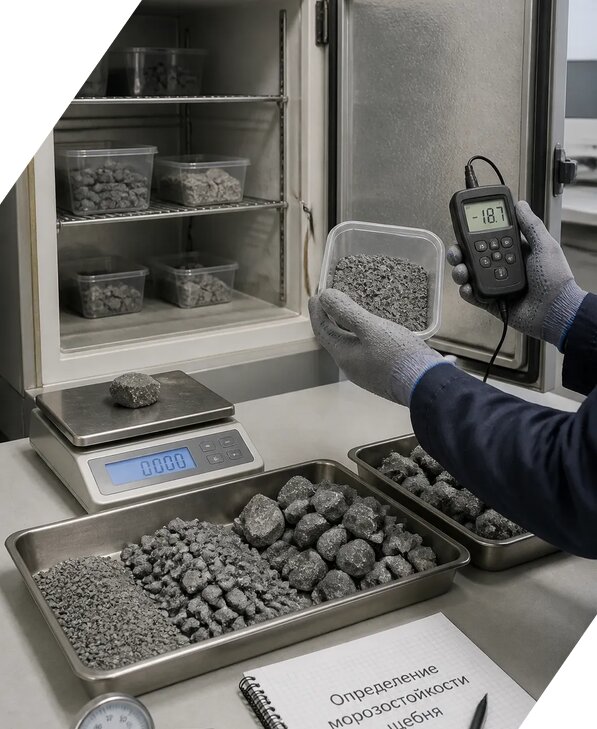 Определение морозостойкости щебня в Борзе от 3605 р. | ЭкспертизаРоссия