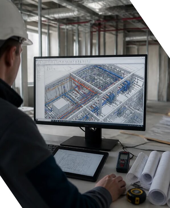 Создание BIM модели инженерных сетей для объектов в Борзе